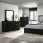 Caraway Bedroom Set 5Pc 224781 in Black by Coaster