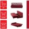 Europa Sofa Bed Convertible in Burgundy Fabric by Mobista