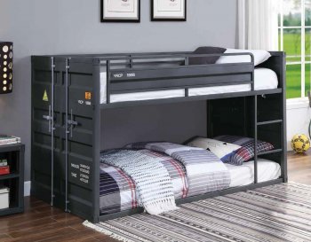 Cargo Twin/Twin Bunk Bed 37815 in Gunmetal by Acme [AMKB-37815 Cargo]