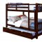 Cameron CM-BK929EX Bunk Bed in Dark Walnut w/Options