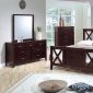 Contemporary Cappuccino Finish Bedroom Set