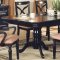 Black Finish Traditional Dining Room W/Double Pedestal Base