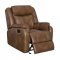 U7303C Motion Sectional Sofa in Walnut Leather Gel by Global