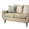 Deryn Sofa & Loveseat Set 8327BE in Beige Fabric by Homelegance