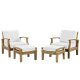 Marina Outdoor Patio 4Pc Set in Natural Solid Wood by Modway