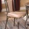 Metal Base Stylish Dinette w/Wood & Slate Top Table