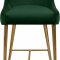 Owen Counter Stool 745 Set of 2 Green Velvet Fabric by Meridian