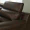 Elda Reclining Sectional Sofa in Brown Leather by At Home USA