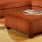 Terracotta Fabric Modern Sectional Sofa w/Optional Ottoman