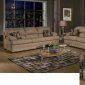 Mocha Fabric Contemporary Sofa & Loveseat Set w/Optional Items