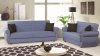 Rain Sofa Bed & Loveseat Set in Blue Fabric by Rain w/Options