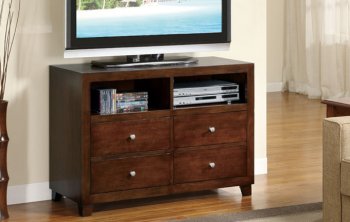 Dark Cherry Finish Contemporary TV Stand w/Storage Drawers [PXTV-F4515]