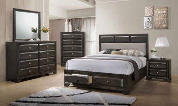 Decker Bedroom Set 5Pc 206280 in Brownish Graphite by Coaster [CRBS-206280-Decker]