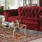 Gelligaer Sofa SM5214 in Wine Velvet Fabric w/Options