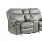 Aram Sofa 8206GRY in Gray Faux Leather by Homelegance