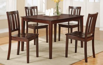 Dark Oak Finish 5Pc Modern Dining Table Set [PXDS-2503]