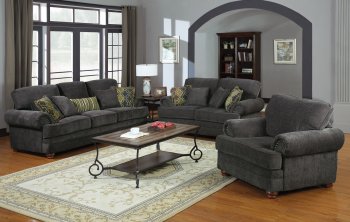 Colton Sofa 504401 in Grey Fabric by Coaster w/Options [CRS-504401 Colton]