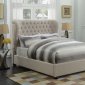 Newburgh Upholstered Bed 300744 in Beige Fabric by Coaster