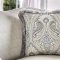 Alessandra Sofa SM2288 in Silver Silky Fabric w/Options