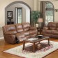 Chocolate Bonded Leather Modern Motion Loveseat & Sofa w/Options