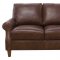 Rachel Sofa & Loveseat Set in Bronx Brown by Luke Leather