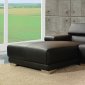 Melody Sectional Sofa in Black Leather by Whiteline Imports