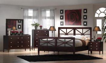 Modern Cappuccino Finish Bedroom [LSBS-New Hampshire]