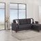 Almira Sectional Sofa in Black Leatherette by Casamode