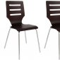 Revana Set of 4 Dining Chairs RC15BR in Brown by LeisureMod