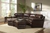 Leather Italia Modern Brown Sectional Sofa w/Options