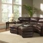 Leather Italia Modern Brown Sectional Sofa w/Options