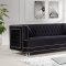 Lucas Sofa 609 in Black Velvet Fabric w/Options