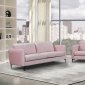 Poppy Sofa 690 in Pink Velvet Fabric by Meridian w/Options