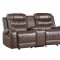 Putnam Recliner Sofa 9405BR in Brown Fabric by Homelegance