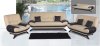 3 Piece Premium Leather Living Room Set with Convertible Sofa