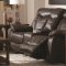 Zimmerman Motion Sofa 60171 in Dark Brown by Coaster w/Options