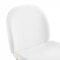 Scoop Dining Chair 3548 Set of 2 in White Velvet by Modway