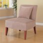 Taupe Velvet Upholstery Modern Lounge Chair w/Accent Pillow