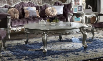 Picardy Coffee Table 83465 in Antique Platinum by Acme w/Options [AMCT-83465 Picardy]