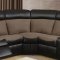 U1399 Motion Sectional Sofa in Brown Fabric & PU by Global