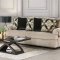 Yates Sofa SM9105 in Beige Woven Linen w/Options