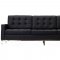 Loft Leather Sofa in Black by Modway w/Options