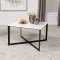 Tobin Coffee Table 3Pc Set 707698 in White & Black by Coaster