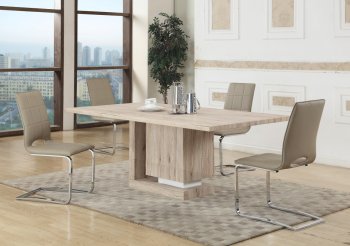 Tiffany Dining Table 5Pc Set in Light Oak by Chintaly [CYDS-Tiffany]