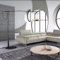 Wish Sectional Sofa in Grey Full Leather by VIG