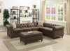 F6545 Sectional Sofa in Dark Coffee Leatherette by Boss