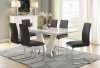 Yannis Dining Table 5503 in White & Chrome by Homelegance