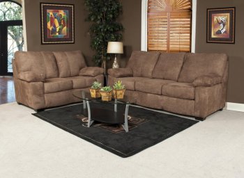 Saddle Fabric Modern Sofa & Loveseat Set w/Options [CHFS-AC-184-38500-DenverSaddle]