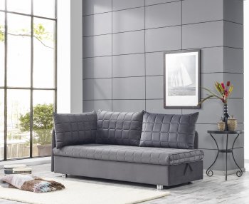 Day & Night Sofa Bed in Gray Fabric by Casamode w/Options [CMSB-Day-Night-Gray]