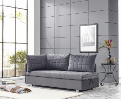 Day & Night Sofa Bed in Gray Fabric by Casamode w/Options